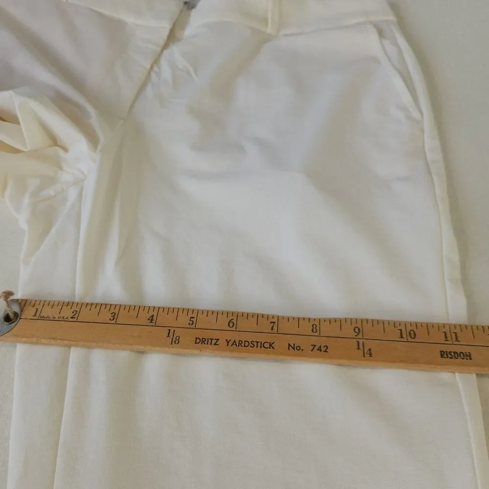 Fairway & Greene Women's 8 White Golf Stretchy Straight Leg Pants Resort Active‎